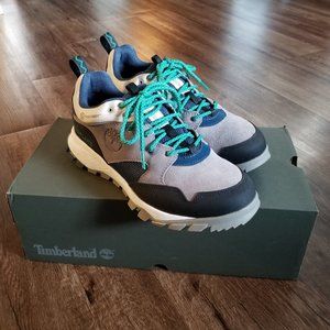 Timberland Women's Garrison Trail Waterproof Hiking Sneakers, Grey Suede, 9.5